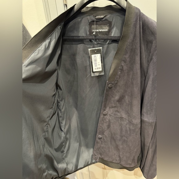 Emporio Armani Suede Bomber/Varsity Jacket - 48 (Small) - Picture 2 of 11